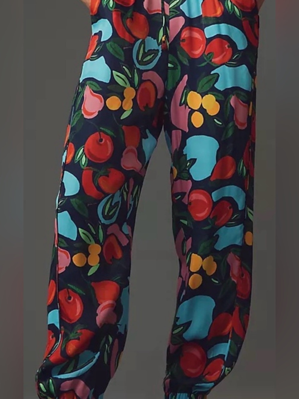 FARM Rio Navy Joggers with Multicolor Fruit Print